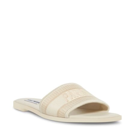 Sandalias de Diapositivas Steve Madden Knox Mujer Beige | ES KS614E